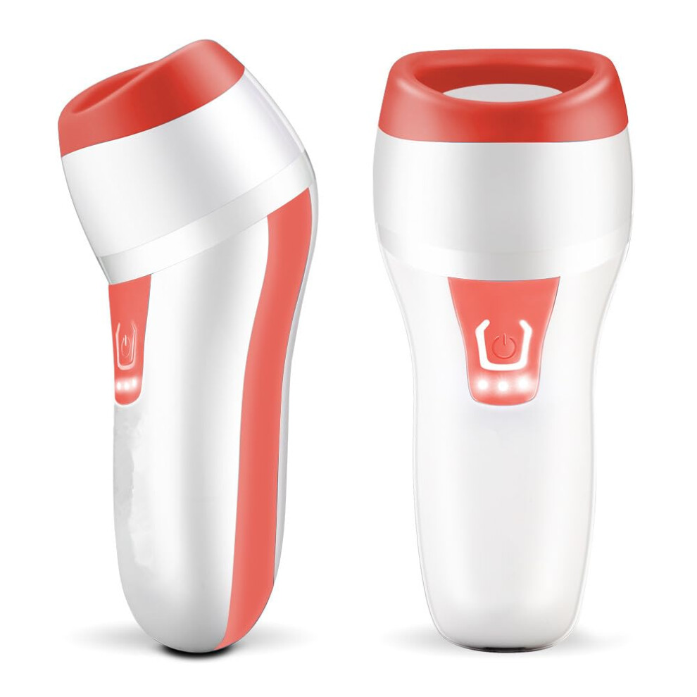 Orange Lip Plumper Device Usb Rechargeable Electric Lip Enhancer With Adjustable Suction And Dual Heads