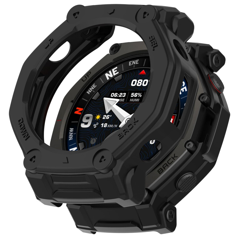 Case 48Mm Rugged Shockproof Tpu Cover With Scratchresistant Protection For Amazfit Trex 3 Pro 9070919986581