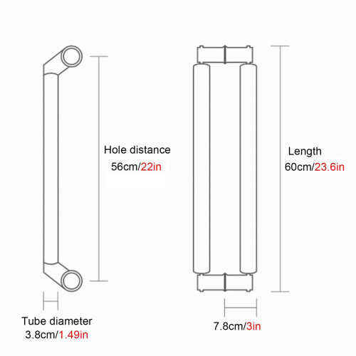 Gold Sliding Glass Door Handle with Long Grip, Modern Pull Push Design for Office Bathroom 2
