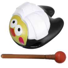 Plastic Temple Block Percussion Instrument Cartoon Chicken Shape for Rhythm Practice and Stress Relief