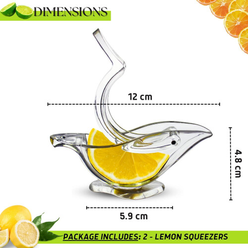 Lime Squeezer Citrus Juicer with Easy Pour Spout Ergonomic Grip Compact Acrylic Design 1