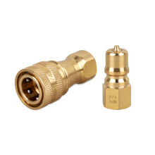 1/4 Inch Brass Quick Disconnect Coupler Valve for Mytee Carpet Extractor and Cleaning Wand