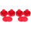 2Sets Rotes Eishockey Ersatzset Mit Kunststoff Pucks Und Schiebern 2