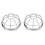 2Pcs Metal Fire Sprinkler Head Detector Guard Silver Protective Covers 3