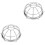 2Pcs Metal Fire Sprinkler Head Detector Guard Silver Protective Covers 4