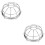 2Pcs Metal Fire Sprinkler Head Detector Guard Silver Protective Covers 6