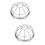 2Pcs Metal Fire Sprinkler Head Detector Guard Silver Protective Covers 7