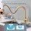Touchless Kitchen Faucet with Pull Down Sprayer, Brushed Gold Motion Sensor Sink Tap with Soap Dispenser 4
