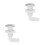 2Stk Spa Luftschalter Jet Massage Bubble Nozzle Weiß 6