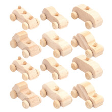 36Stk DIY Holzautos Khaki Handarbeit Spielzeug Für Kinder Zum Bemalen