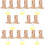 16Pièces Support Tringle À En Bois Beige, Décoratif 9