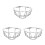 3Pcs Iron Guard Cover Explosionproof Wire Protector Silver 8