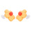 2Stk Farbige Ohrstecker Polymer Clay Gelb Robust 1