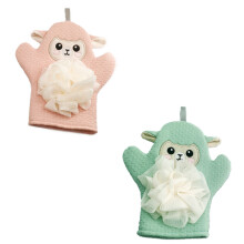 4Pièces Bain Bébé Cartoon Vert Matériau Doux Pour Enfants