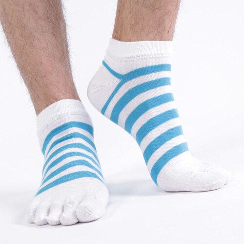 4Paires Courtes À 5 Doigts Coton Rayées Anti-Odeur 2