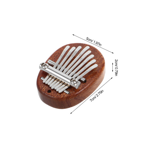 2Pcs Oval Shape Mini Kalimba Thumb Piano Portable Music Accessory 2