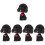 5Pièces Figurine Chiot Résine Noire Décoration Intérieure 5