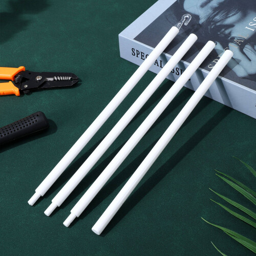 2Sets White Plastic Blind Stick with Hooks for Home Curtain Pull Rods 2