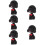 5Pièces Figurine Chiot Résine Noire Décoration Intérieure 4