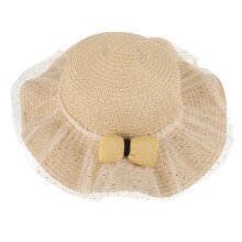 2Pcs Girls Straw Hat Light Pink Kids Sun Hat Uv Protection Beach Cap