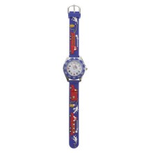 3Pcs Boys Cartoon Watch Blue Waterproof Kids Quartz Wristwatch