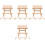 4Sets Wooden Puzzle Toy DIY Assembly Beige Table and Stools Model 5