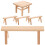 4Sets Wooden Puzzle Toy DIY Assembly Beige Table and Stools Model 2
