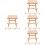 4Sets Wooden Puzzle Toy DIY Assembly Beige Table and Stools Model 8