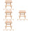 4Sets Wooden Puzzle Toy DIY Assembly Beige Table and Stools Model 9