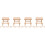 4Sets Wooden Puzzle Toy DIY Assembly Beige Table and Stools Model 6