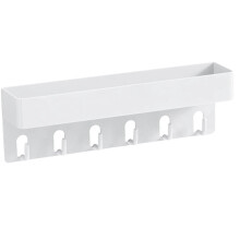 3Sets Multi-Functional White Wall Key Holder Rack with Strong Adhesive
