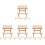 4Sets Wooden Puzzle Toy DIY Assembly Beige Table and Stools Model 4