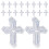 4Pcs Vibrant Silver Plastic Cross Confetti for Communion Baptism 2