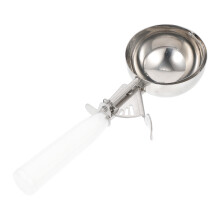 2Pcs Ice Cream Scoop Stainless Steel Sleek White for Home Kitchen Use