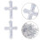4Pcs Vibrant Silver Plastic Cross Confetti for Communion Baptism 10