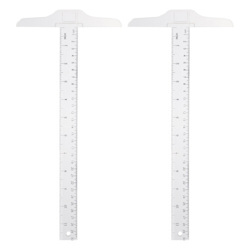 10 Pcs Supplies Plastic Student Ruler Square White