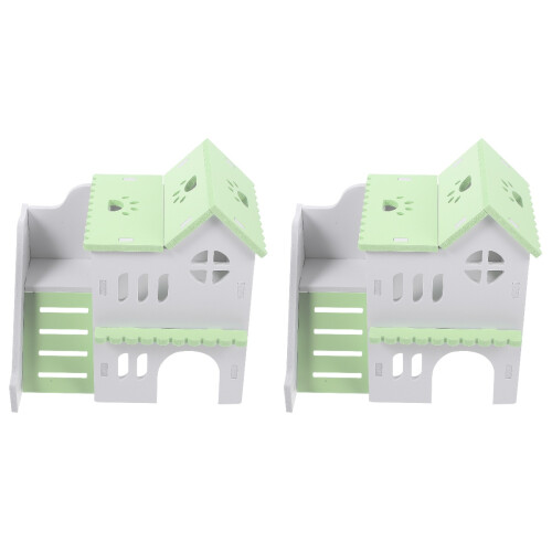 2Pcs Practical PVC Hamster Houses Decorative Hideouts for Small Pets 2