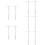 10 Pcs Supplies Plastic Student Ruler Square White 8