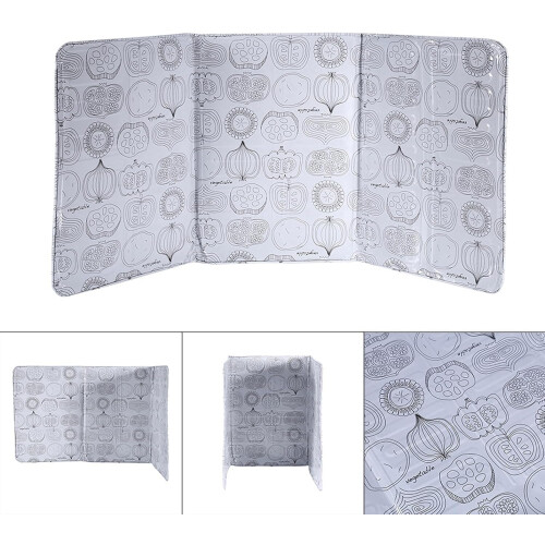 Foldable Aluminum Splatter Guard with Nonstick Grease Shield, 3Sided Stove Protector 33'x15.4' 1