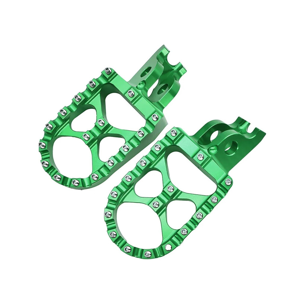 Aluminum Motorcycle Foot Pegs Antislip 150Kg For Honda Cr125r Cr250r Cr450r 20022023 Green 9053599192725