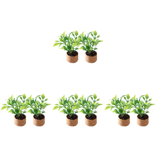 8Pcs Tiny Artificial Miniature Plants Lightweight Mini Toy Decorations 2