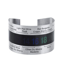Wine Bottle Thermometer with LCD Display, Battery Strap for Red and White Wine Temperature
