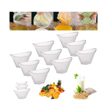 9Pcs Nut Milk Bag Set, Reusable Fine Mesh Strainer with Drawstring for Juices and Coffee, Easy Clean