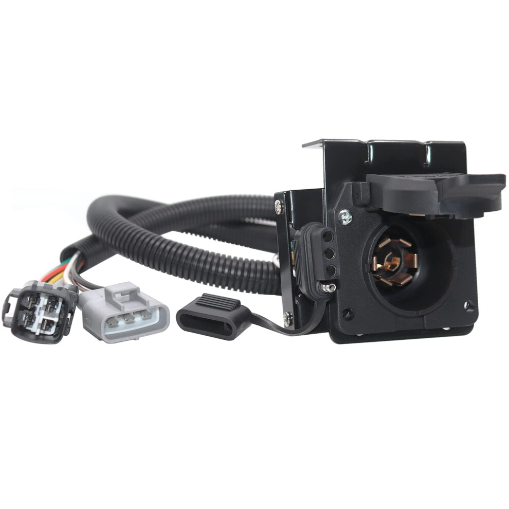 Trailer Wiring Harness Dual Output 7 Way Rv Blade And 4 Way Flat For Toyota 4Runner Lexus Gx 460 9070919988110