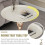 White Round Side Table for Small Spaces with Durable Metal Base, Modern Bedside Accent Table Type A 3
