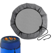 Rain Barrel Cover Mesh with Drawstring, MosquitoProof Water Tank Netting Screen, 95cm Leaf Protector
