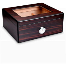 Cedar Wood Cigar Humidor with Humidifier, Elegant Decorative Box for Secure Humidity Control