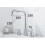 Solid Brass Bathroom Faucet Polished Chrome Basin Mixer Tap Deck Mounted Double Handle Lead 3