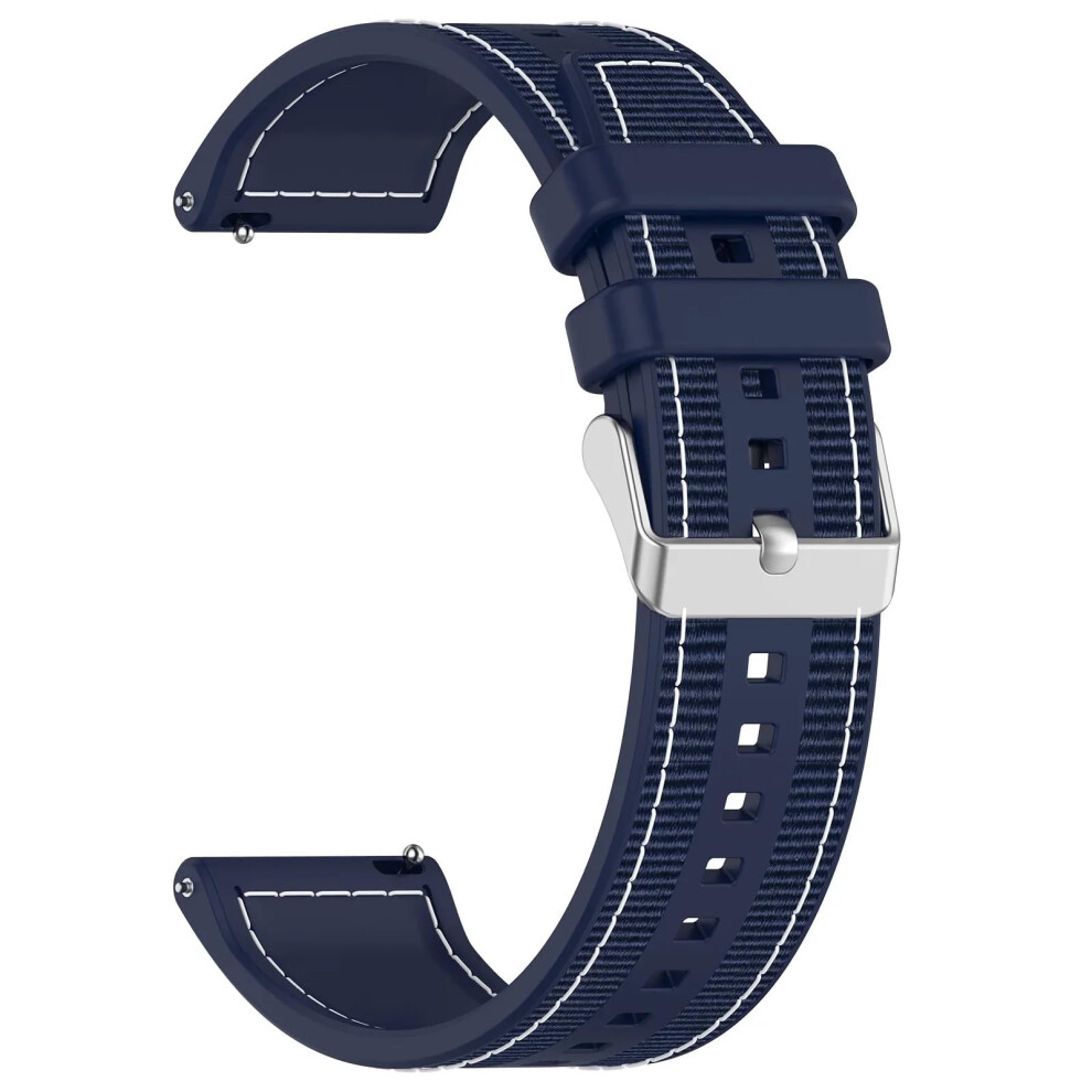 Silicone Watch Band 22Mm Dark Quick Release Adjustable Sweat Resistant Smartwatch Strap Blue 9070919962561