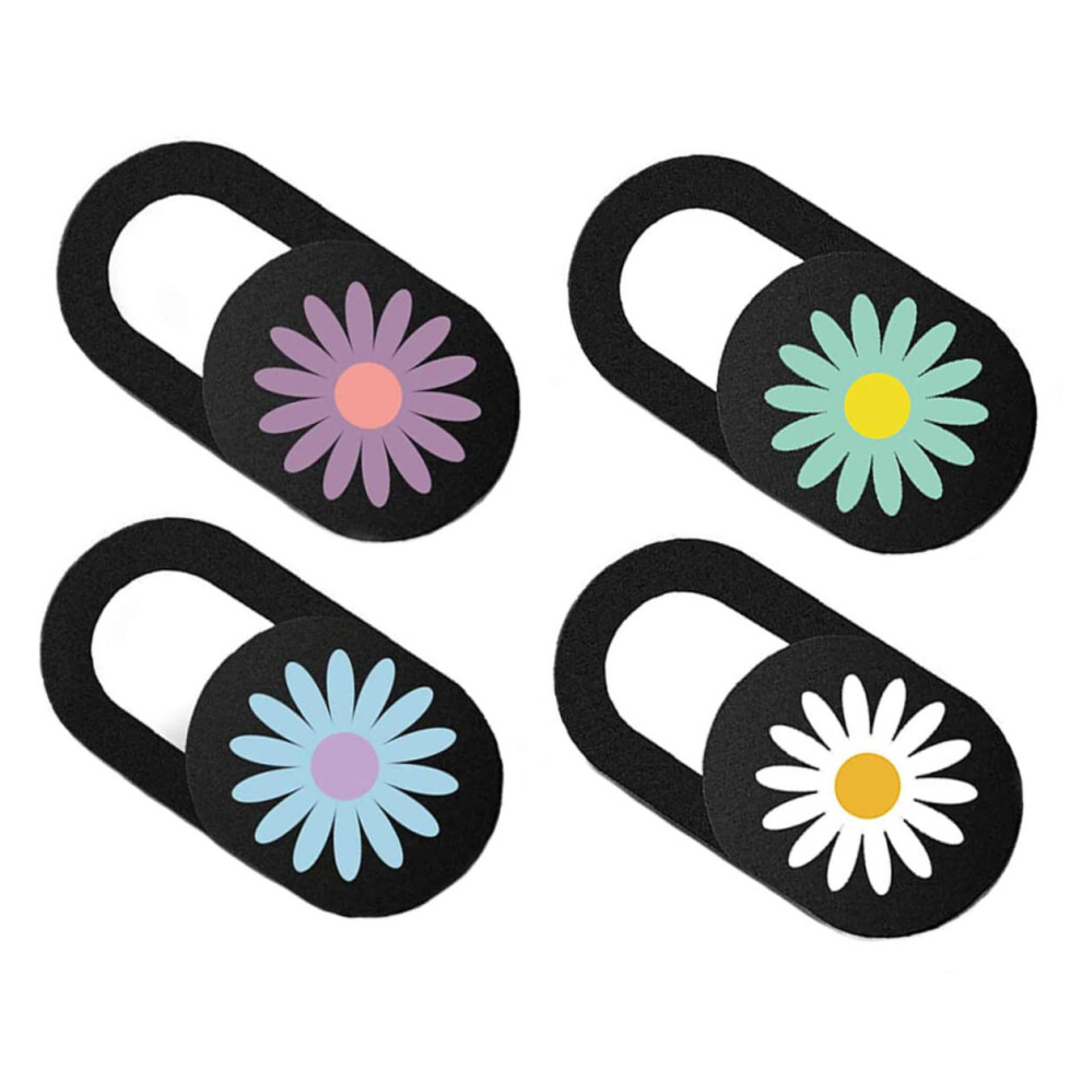 4Pcs Ultra Thin Daisy Pattern Webcam Cover Privacy Slider For Laptop Tablet Smartphone 9070919988882